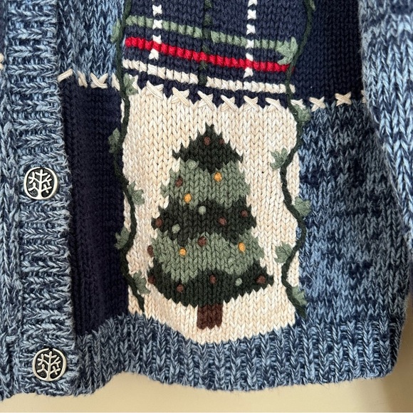 Vintage Nutcracker Women L Cardigan Sweater Cardinal Bird Christmas Cottagecore - Picture 9 of 9